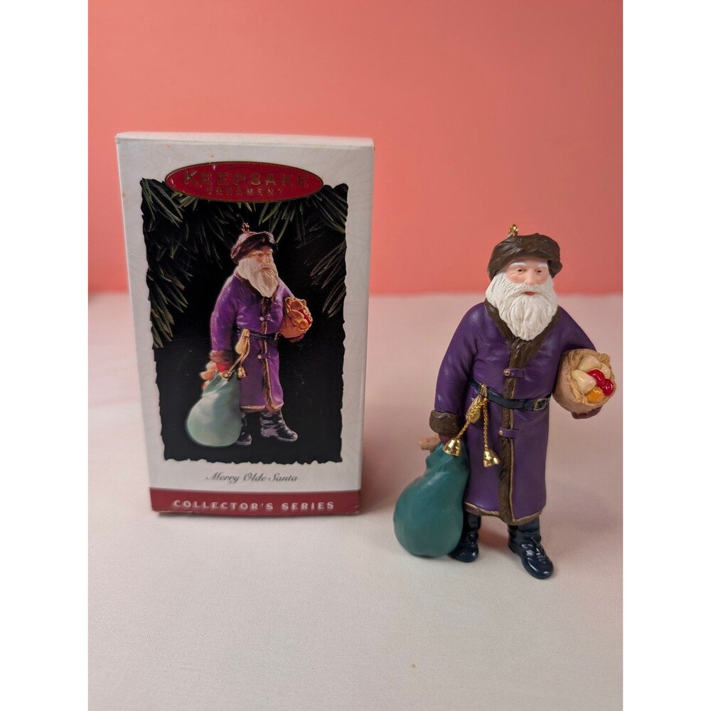 Vintage Hallmark Keepsake Christmas Ornament Merry Olde Santa 1995 #6